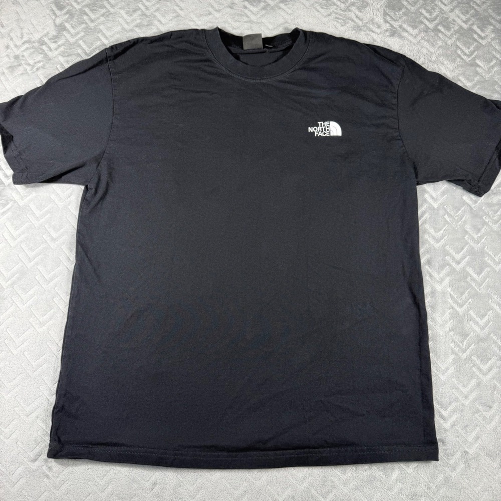The North Face T-Shirt Mens XL Black Peace Sign Japanese Wave Graphic Tee - Picture 2 of 7